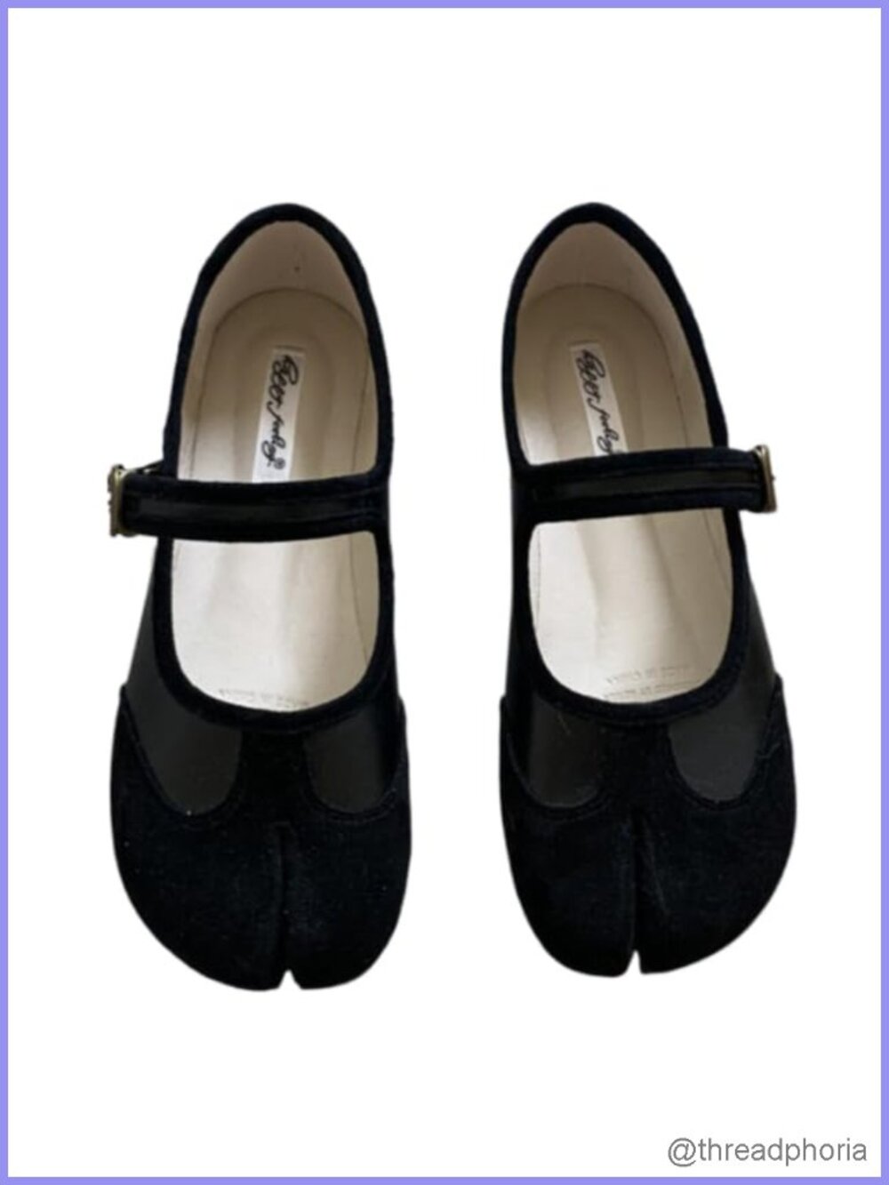 Women's Tabi Mary Jane Flats Split Toe Orthopedic Suede Buckle Comfortable